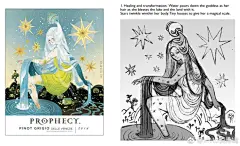 Prophecy Wines全家福。这个系列是以塔罗卡作为灵感设计，以呈现brand探索与发现的精神。“See the unseen. Try the untried”， Prophecy采用从世界各地精选的葡萄酿制。目前这个家族有四名成员-女祭司的Sauvignon Blanc，愚者的Pinot Noir，星星的Pinot Grigio和恋人的Red Blend，就有更多的成员将在 ​​​​...展开全文c