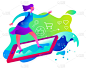 Cartoon character illustration for web design, pre