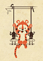 by skinnyandy ✖#tiger #monkey #swing