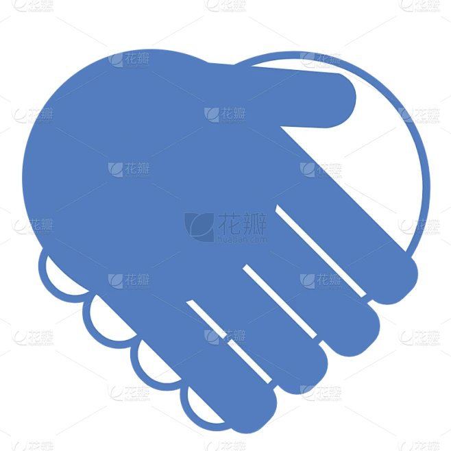 ICON-矢量爱心握手公益图标13素材-花瓣网