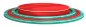c4d红绿色3D立体舞台台面圆台展台png (21)