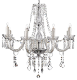 Elysse 6-Light Chandelier, Gold Dust - Mediterranean - Chandeliers - by Varaluz : Dressed in the finest finery, Elysse is the girl next door?if by next door you mean The Palace of Versailles. Her ringlets of gold are tousled temptresses. Her