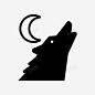 狼狼人月亮图标 icon 标识 标志 UI图标 设计图片 免费下载 页面网页 平面电商 创意素材