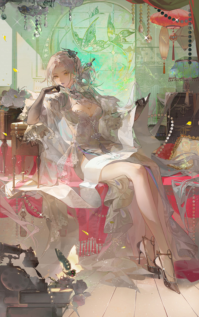 #御姐、 白泽 - 若干爪的插画