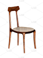 现代棕色椅子
