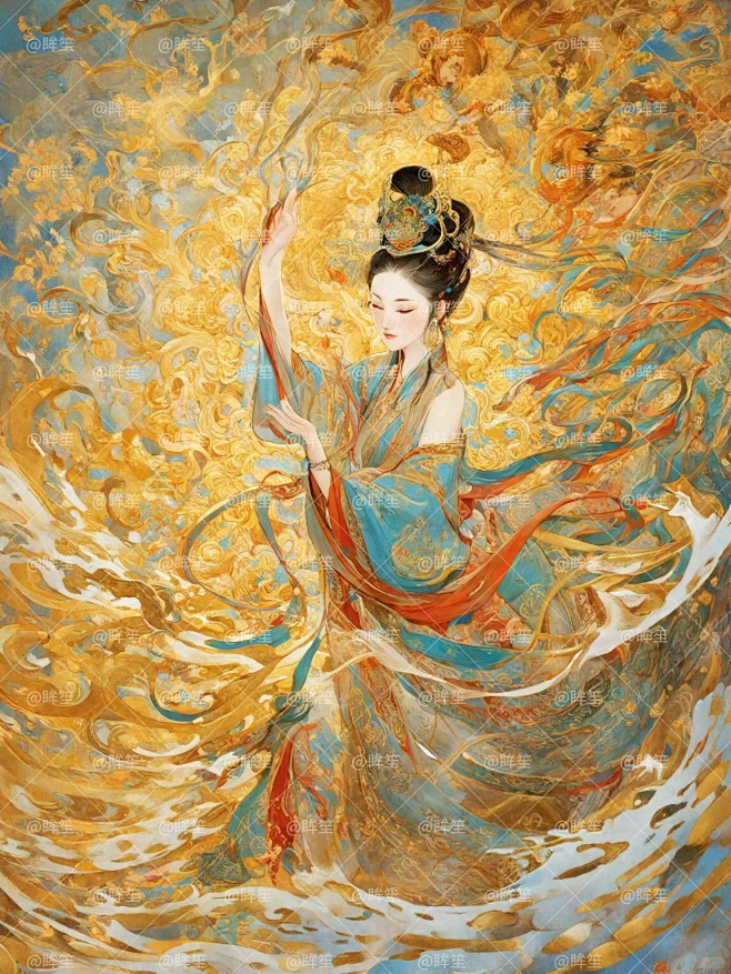 敦煌古城入云霄， 神女飞天舞袖飘。 白鹿相随舞九垓， 玉壁琼楼映碧霄。 风姿卓越似飞天， 鹿步轻盈舞云轻。 敦煌神韵今犹在， 回眸望尘入画来 ...