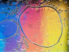 背景彩色油滴在水中