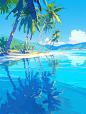 观赏向：碧海蓝天的斐济群岛