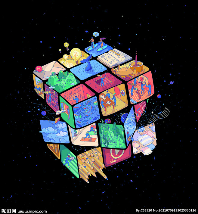 魔方创意图案