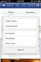 Facebook的iPhone popovers截图