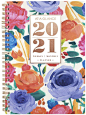 Academic Planner 2020-2021,AT-A-GLANCE 周计划和月度计划,5-1/2\ x 8-1/2\,小号,徽章花卉 (5408F-200A): 亚马逊中国: 办公用品