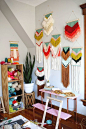 Woven wall hangings by Rachel Denbow of Smile and Wave DIY. March 2016 Collection.: