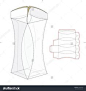 Round Edge Box With Die Cut Template Stock Vector Illustration 340360439 : Shutterstock