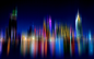 abstract lights night skyline wallpaper digitalart photomanipulation surreal ILLUSTRATION  frame