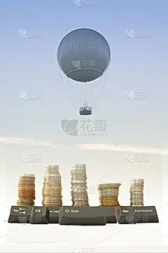 气球，硬币和电脑密钥