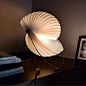 Sea shell inspired table lamp. If you love the sea and want to be reminded of it then this lamp will be perfect for you to gaze at.
