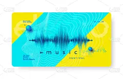 电子音乐节。动态声波飞片