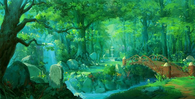 Q版场景原画