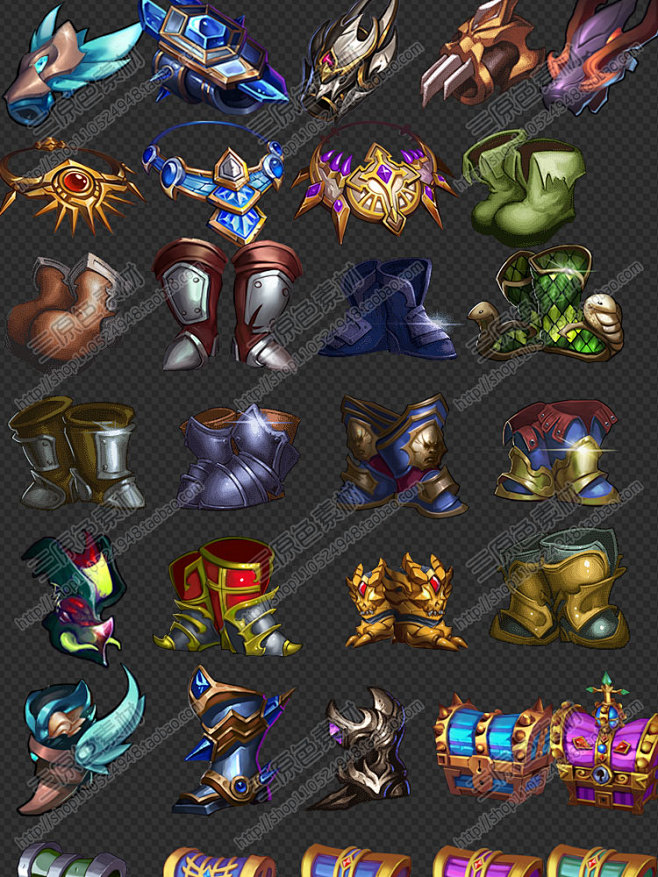 Q版 欧式 游戏 手游 装备 物品 武器 道具 图标 ICON 素材资源-淘宝网
