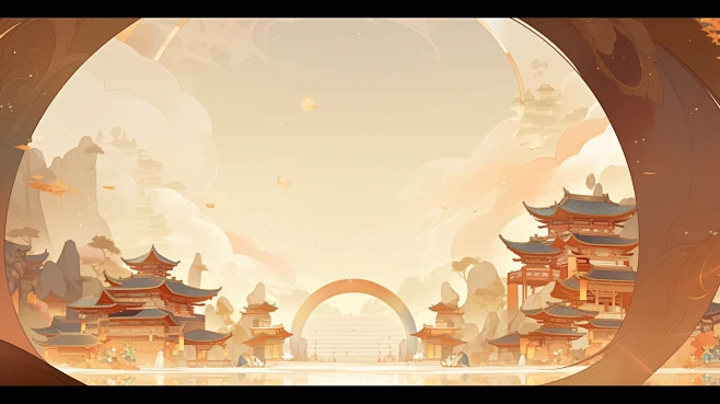 AI生成唐风背景-花瓣网