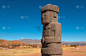 雕塑,蒂瓦纳库遗迹,图腾柱,拉巴斯,沙雕,玻利维亚安迪斯山脉,玻利维亚,南美,天空,古代文明