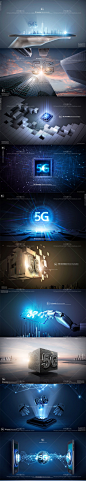5G手机移动网络3D立体字科技互联网信息时代PSD分层海报设计素材-淘宝网