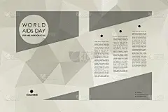 世界艾滋病日宣传册、海报设计模板