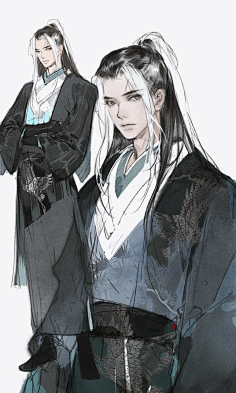 古风，江湖，修仙，服装参考-花瓣网|陪你做生活的设计师 | 皮革质感。蹀躞采用了唐代雕塑上的反折穿法，材料消耗翻倍，效果也是真高级。