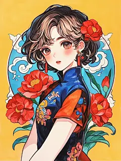 淡雅从容，超凡脱俗的动漫女孩。_4_奔跑的桃子_来自小红书网页版