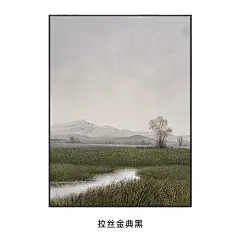 HY《绿野燎原》原创手绘抽象风景油画侘寂风玄关装饰画客厅挂画-tmall.com天猫