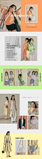 an advertisement for a women's clothing store with multiple images and text on it