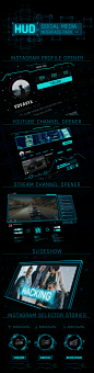 HUD social media interface : HUD social media interface is complete design pack for creating professional, detailed advertising video and promote your product in After Effects.