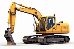 履带工地工程车挖掘机模型