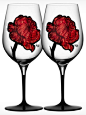 现货 瑞典Kosta Boda Tattoo玫瑰红酒杯 葡萄酒杯 结婚礼物-淘宝网