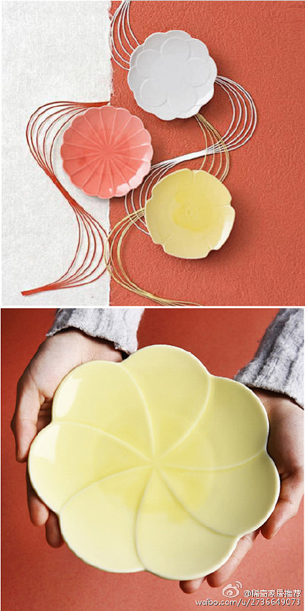 时尚创意陶瓷餐盘O网页链接日式和风创意简...