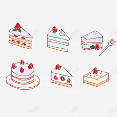 手绘的点心矢量图