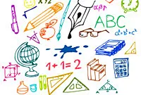 卡通手绘文具矢量图下载 #采集大赛#