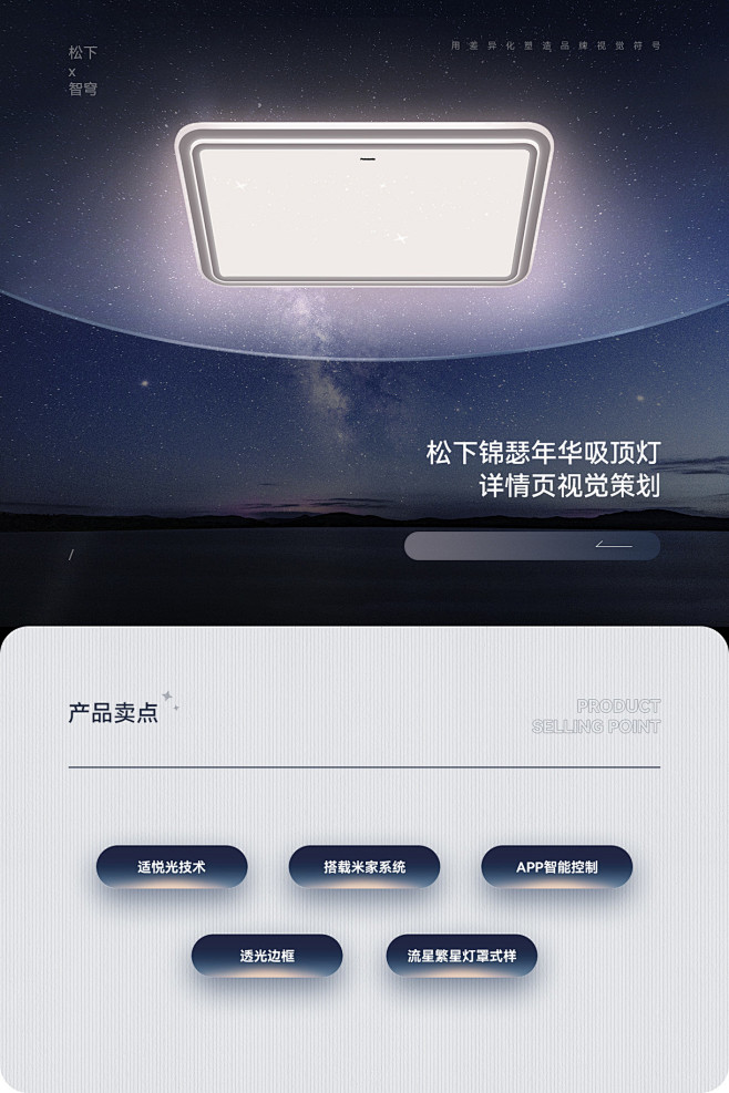 智穹传媒【松下吸顶灯详情页设计案例】详情...