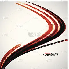 矢量亮红色条纹