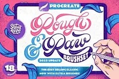 高质量做旧艺术触感粗糙边缘颗粒感纹理Procreate笔刷