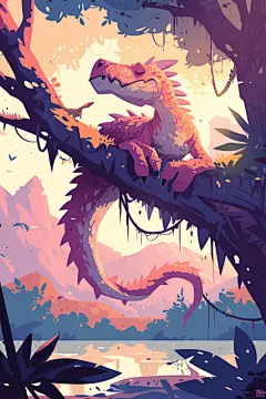 卡通恐龙绘画绘制