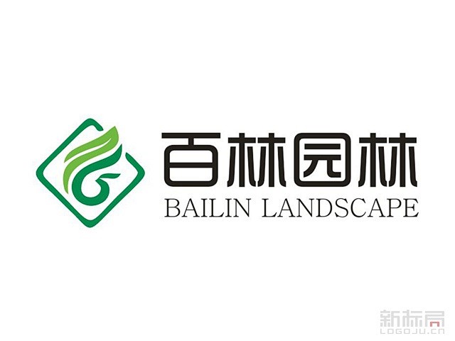 广东百林园林标志logo