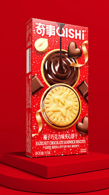 奇事榛子巧克力夹心饼干-古田路9号-品牌...