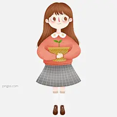 抱盆栽的女孩人物插画元素图片大小1024x1024px 图片尺寸342.77 KB 来自PNG搜索网 pngss.com 免费免扣png素材下载！长发#可爱#美丽女人#免抠元素#女孩#透明元素#植物#
