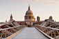 Millennium Bridge and St .Paul's Cathedral at sunrise, London, England, United Kingdom, Europe by robertharding on 500px