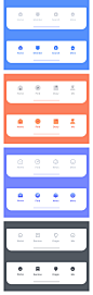 精致20款APP底部tab模块导航栏图标icon风格设计PSD设计素材-淘宝网