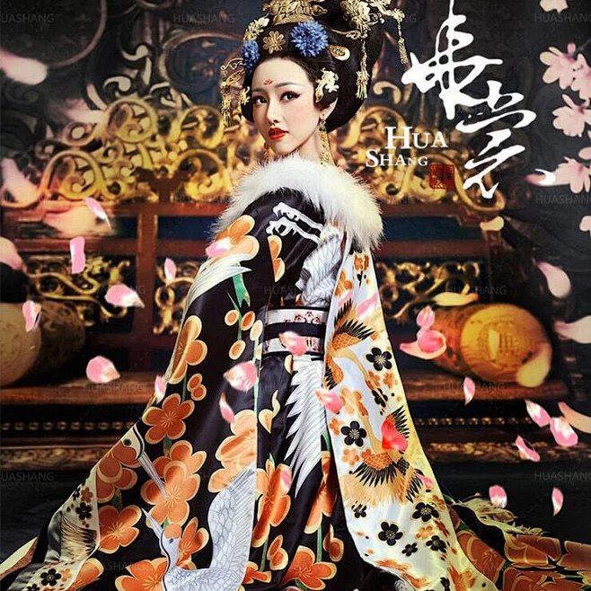 古装唐朝古代武媚娘传奇同款汉服皇后戏服贵妃拖尾服装演出服女装-tmall.com天猫-花瓣网
