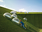 Public Pool on a Urban Artificial Valley / DJ Arquitectura - Exterior Photography