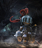 Cartoon Knight, Khoa Huynh : this was done back then when I just started zbrush for a few months
    I did a little change on this original concept by the amazing folk: http://sephiroth-art.deviantart.com/art/Knight-275211602
    zbrush + photoshop