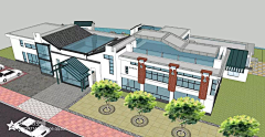 设计-生活采集到新中式-古建筑sketchup设计